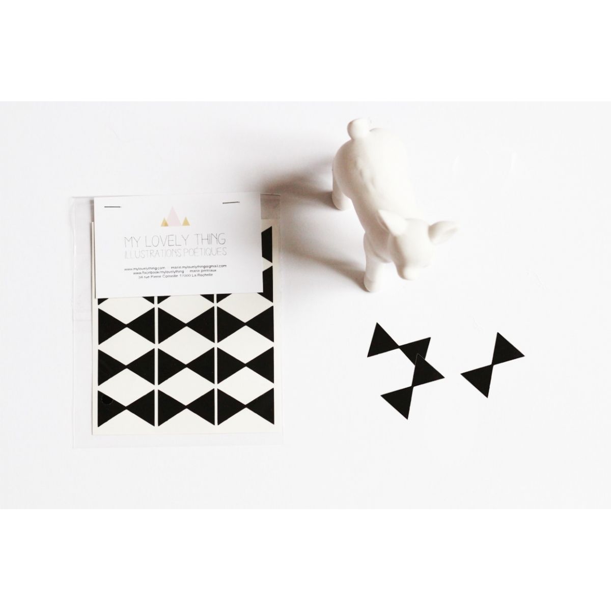 My Lovely Thing Stickers Bow Tie black  
