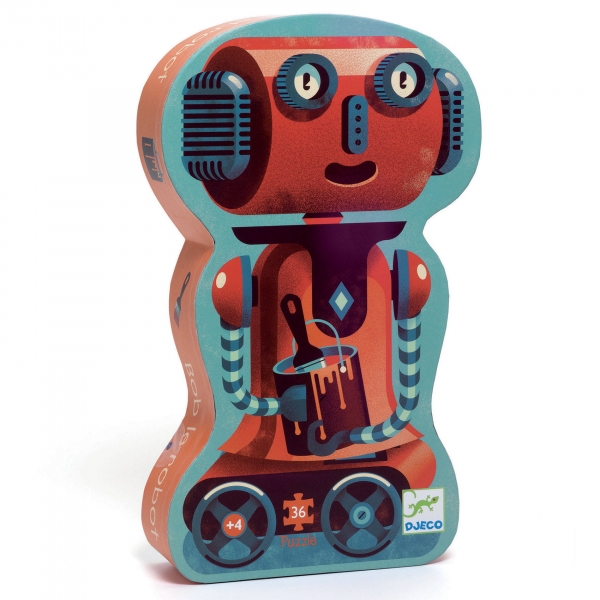 Djeco Puzle tekturowe Robot Bob DJ07239 
