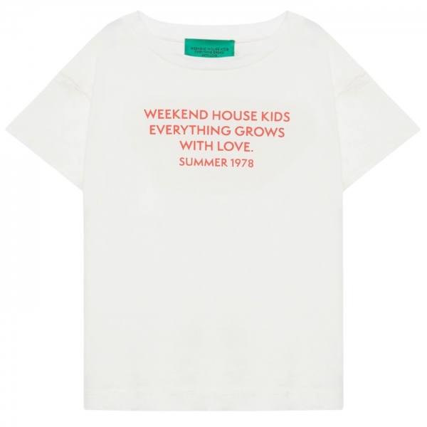 Weekend House Kids Koszulka Logo biała 387 