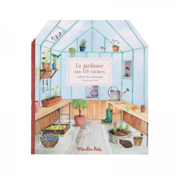 Moulin Roty - Garden colouring book w/stickers - Papelería - 712604 