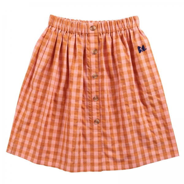 Bobo Choses Skirt Vichy Midi orange 122AC093 