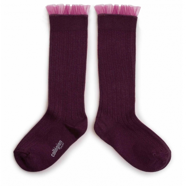 Collégien Knee socks Manon aubergine 2957 886 Manon 