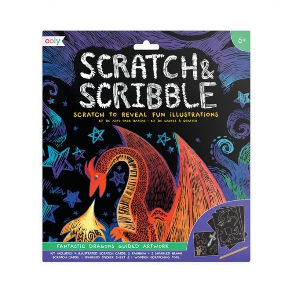 OOLY Scratch & scribble Fantastic dragons 161-026 