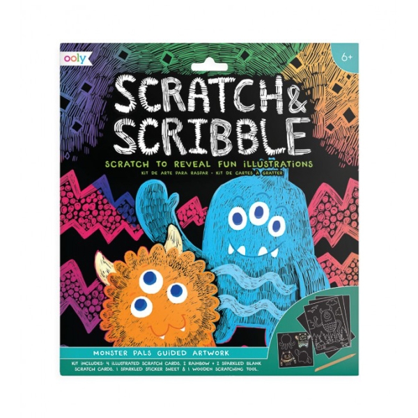 OOLY Scratch & scribble Monster pals 161-028