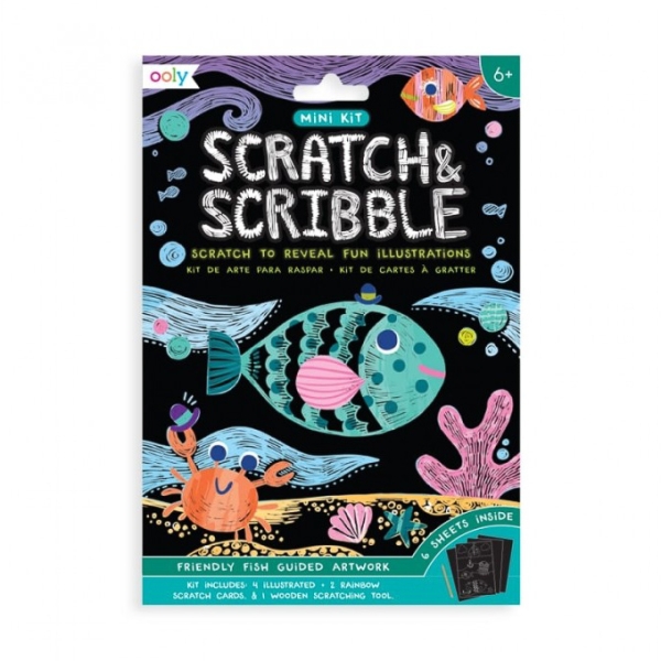 OOLY Scratch & scribble mini Friendly fish 161-041 