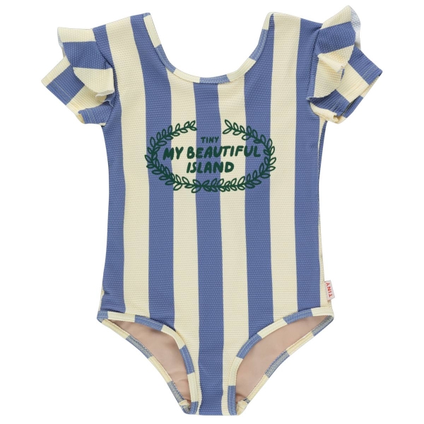 Tiny Cottons Swimsuit Tiny Wreath Stripes blue SS22-347-JC8 
