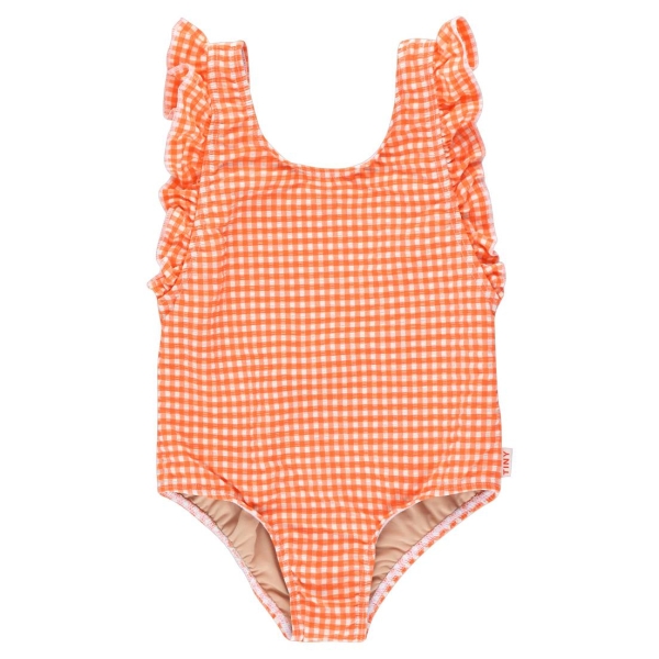 Tiny Cottons Vichy Frills swimsuit multi SS22-343-J58 