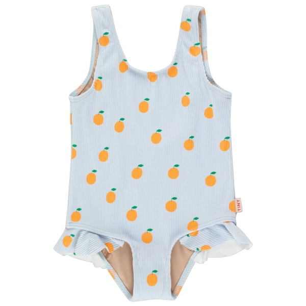 Tiny Cottons Kostium kąpielowy Oranges frills niebieski SS22-319-J84 