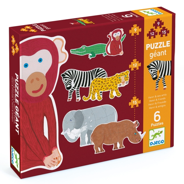 Djeco Puzzles Giant Henry and friends DJ07147 