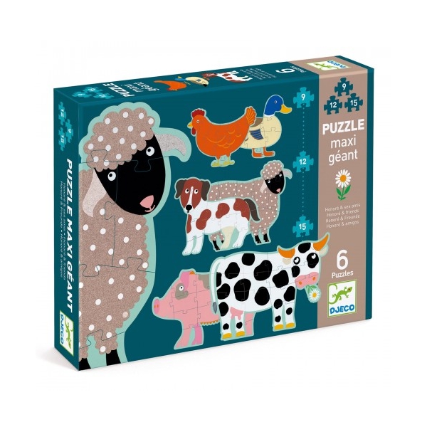 Djeco Puzzles Giant Honore and friends DJ07112 