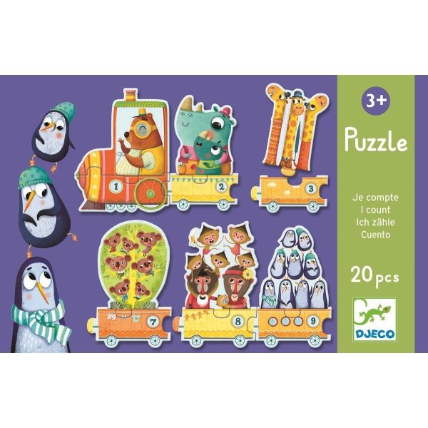 Djeco Learning to count puzzles Train DJ08150 