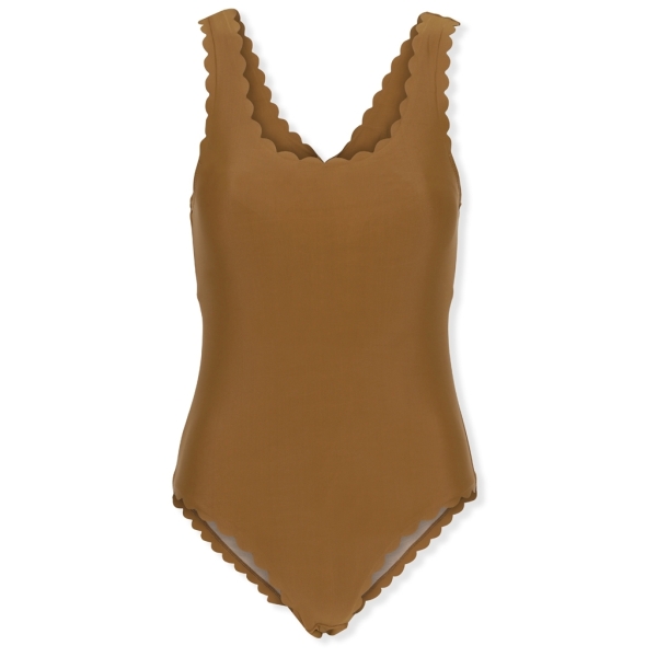 Konges Slojd Scallop mommy swimsuit bronze brown KS3063 