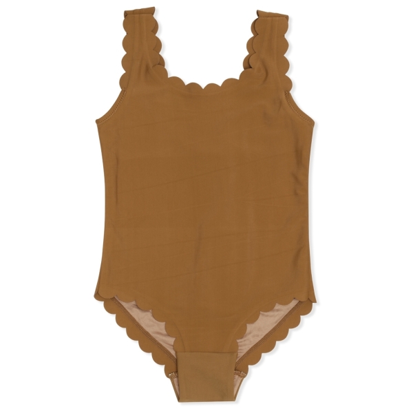 Konges Slojd Scallop swimsuit bronze brown KS3064 