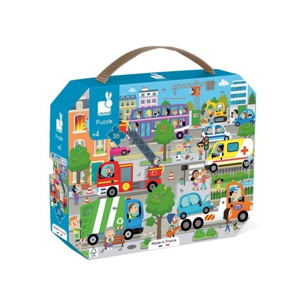Janod Suitcase puzzle Town J02644 