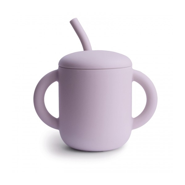 Mushie Cup with straw Soft lilac 810052464510 