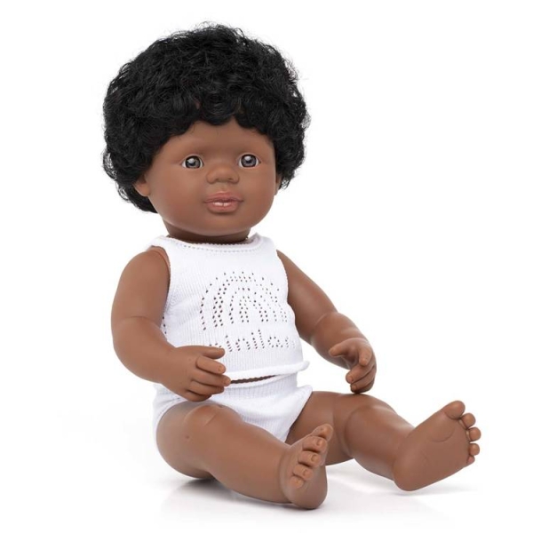 Miniland Afroamerican boy doll 38cm 31159 