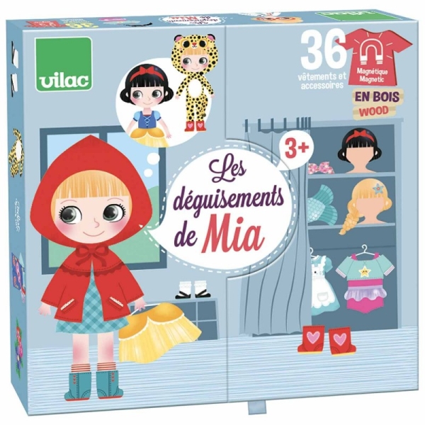 Vilac Dress up magnetic wooden doll Mia VIL-02802#i 