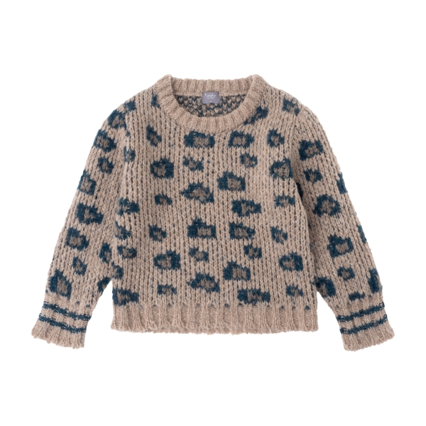 Tocoto Vintage Sweter Animal knit brązowy W51222 