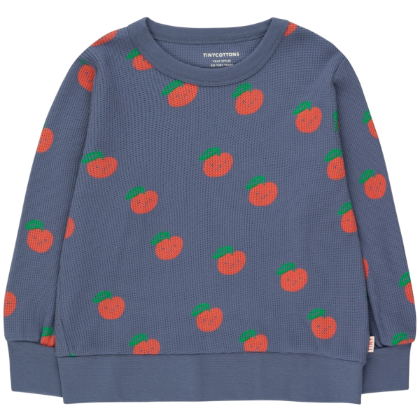 Tiny Cottons Apples sweatshirt light navy/deep red スウェットシャツ