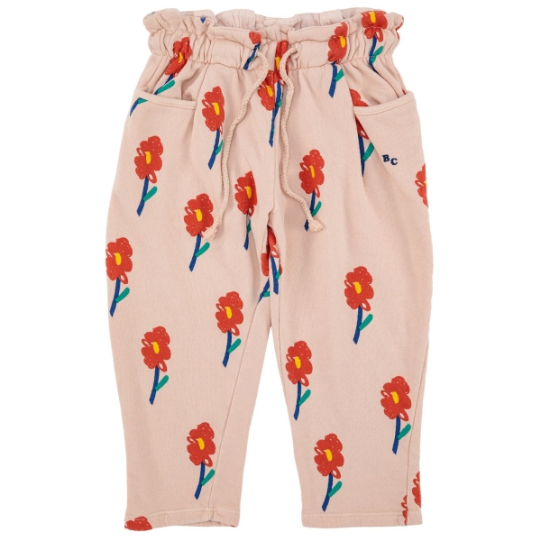 Bobo Choses Flowers all over jogging pants pink 222AC069 