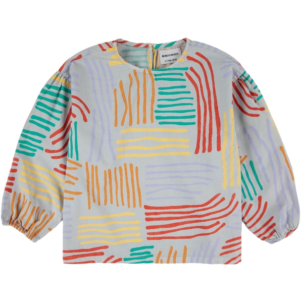 Bobo Choses Crazy lines all over long sleeve shirt multi