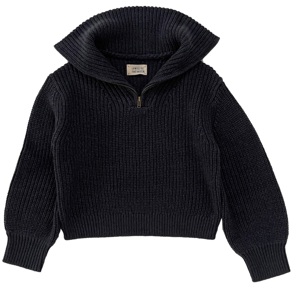 Longlivethequeen Zipped sweater Navy セーター 22213-613