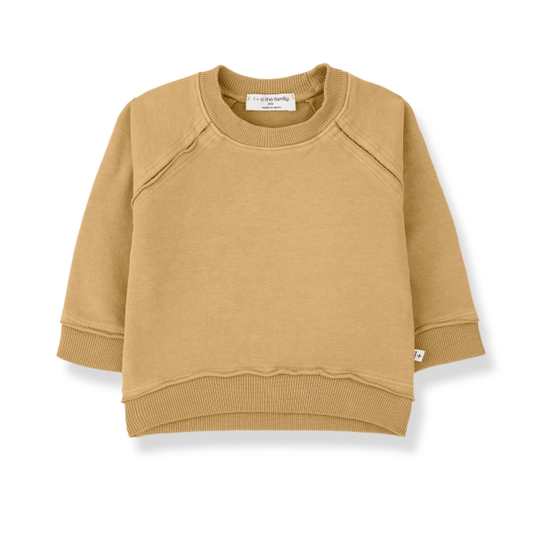 1 + in the family Kirian sweatshirt brown 22W-144-MUSTARD 