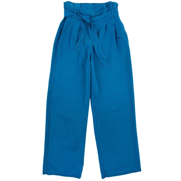 Bobo Choses Paperbag wide leg trousers blue Pantalons et