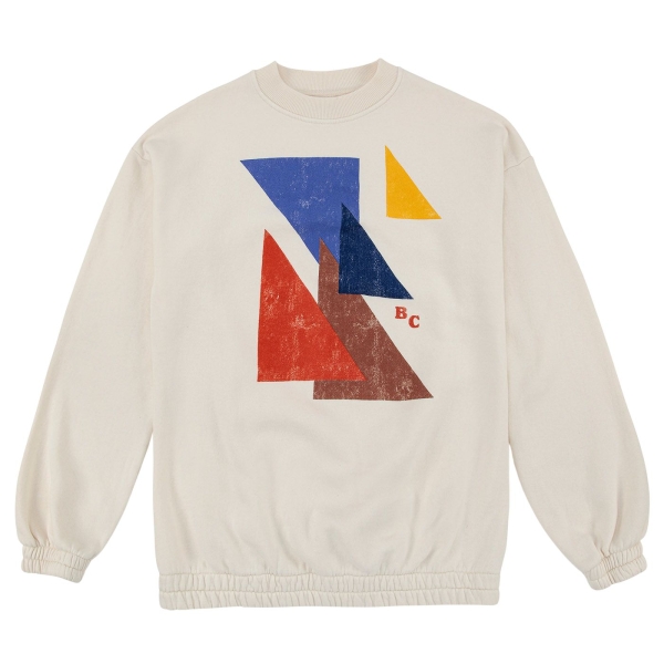 Bobo Choses Geometric sweatshirt white 스웨트셔츠와 후드티 222AD022