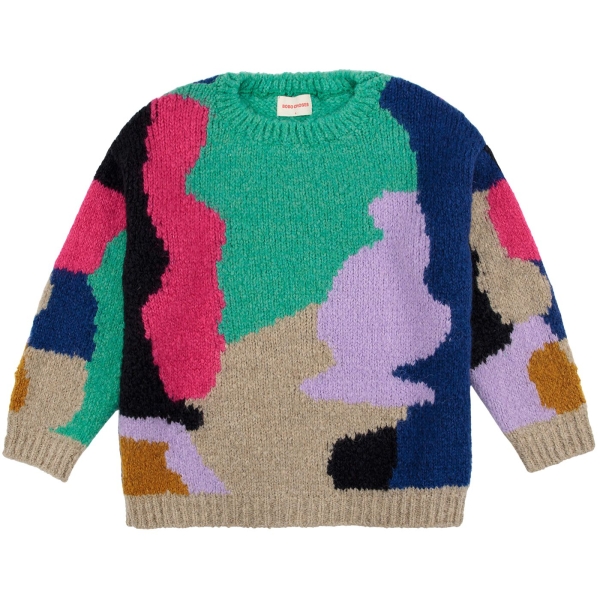 Bobo Choses - Intarsia sweater multi - セーターとベスト - 222AD059 