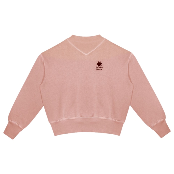 The New Society Star logo sweatshirt pink W22-K/J05-STAR LOGO-SWEAT 