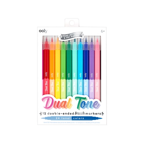 OOLY Brushed double sided felt-tip pens Dual tone 130-085 
