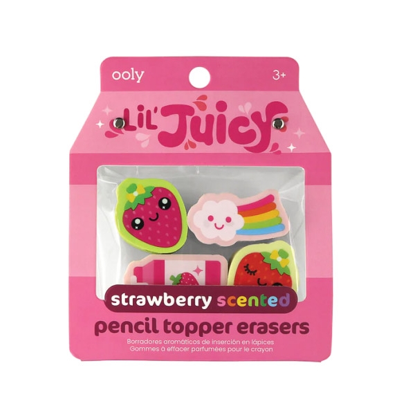 OOLY Pencil tip erasers strawberry Lil juicy 112-109 