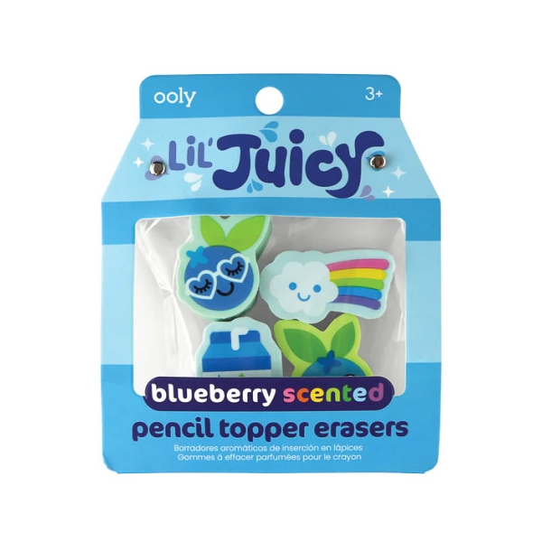 OOLY Pencil tip erasers blueberry Lil juicy 112-110 