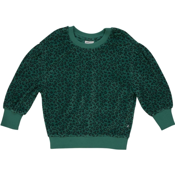 Maed for mini Leafy leopard sweatshirt green AW2022-217 