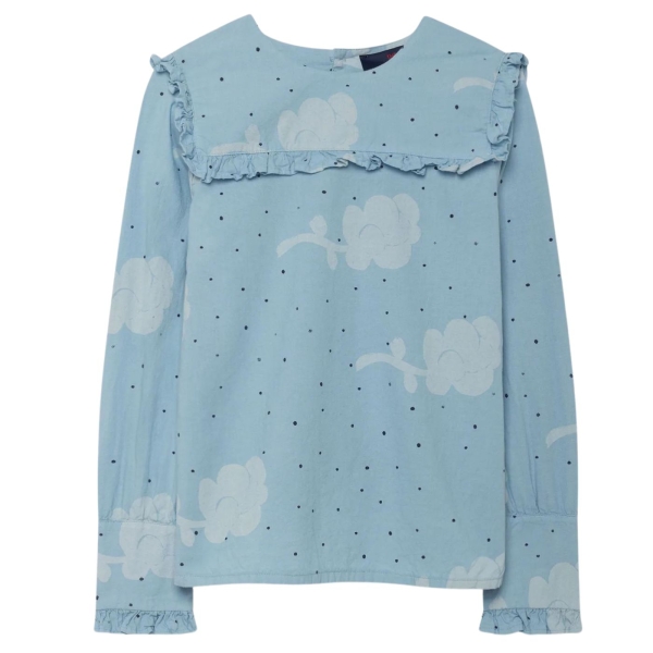 The Animals Observatory Gadfly blue flowers shirt 000783_143_IS 