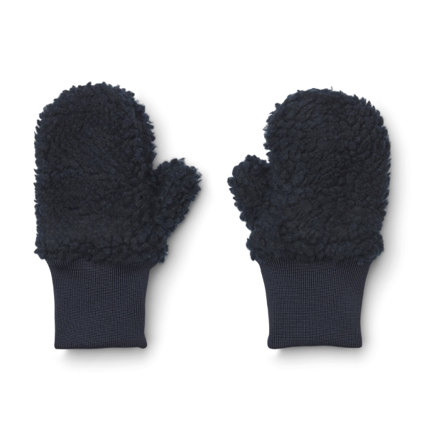 Liewood Coy pile mittens midnight navy LW15007 