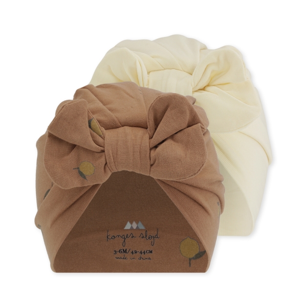 Konges Slojd 2 Pack basic bambi bonnets brown lemon/vanilla KS3705 