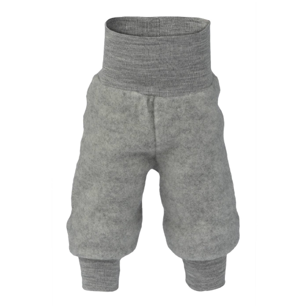 ENGEL Natur Spodnie niemowlęce z gumką w pasie light grey