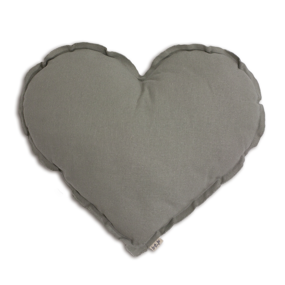 Numero 74 Coussin coeur gris argenté N74heart