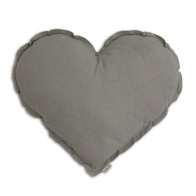 Numero 74 Heart Cushion silver grey 