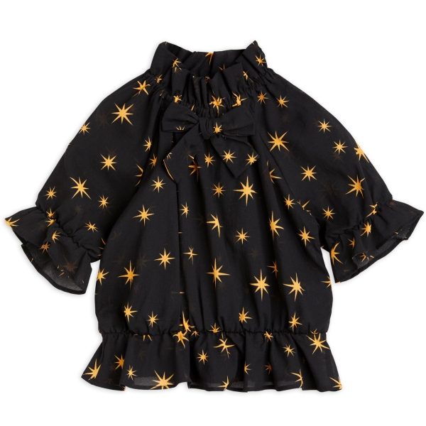 Mini Rodini Stars woven blouse black 2312013399 