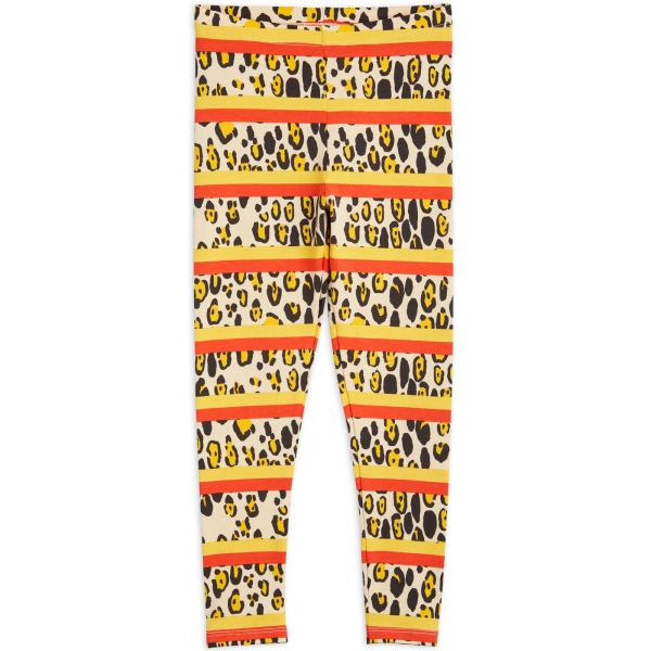 Mini Rodini Leopard stripe leggings multi 2313010200 