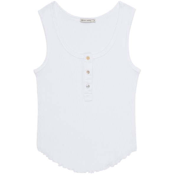 The New Society Rosanna vest off white S23-K/JR02-ROSANNA- TANK.OFFWHITE 