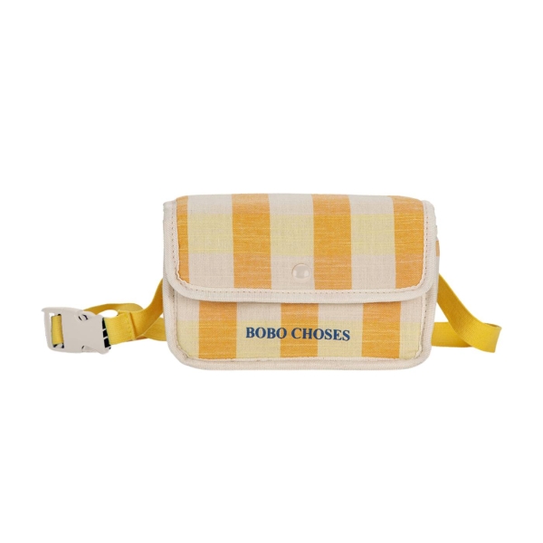 Bobo Choses Vichy belt pouch orange 123AI048 