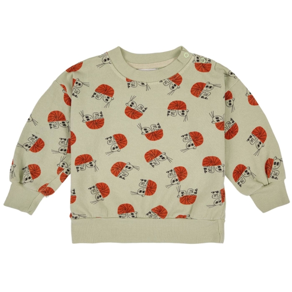 Bobo Choses - Hermit crab all over baby sweatshirt beige - 스웨트셔츠 - 123AB031 