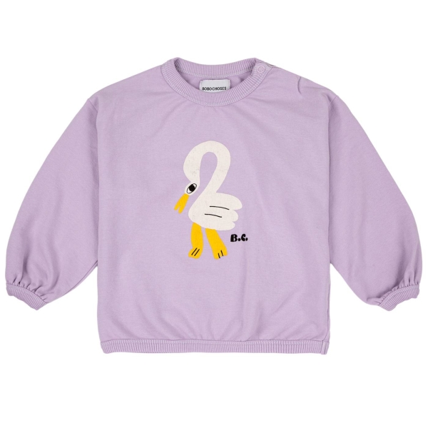 Bobo Choses - Pelican baby sweatshirt pink - 스웨트셔츠 - 123AB034 