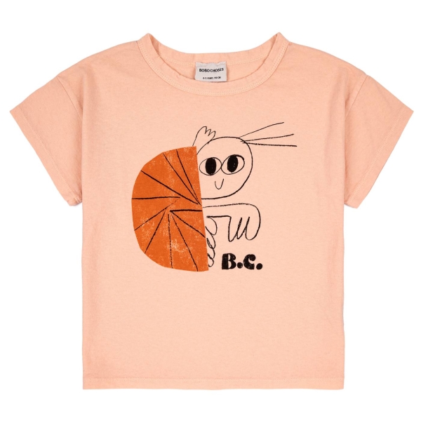 Bobo Choses Hermit crab t-shirt pink 123AC013 