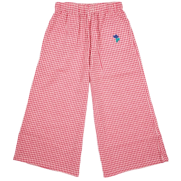 Bobo Choses Vichy woven culotte pants pink 123AC098 