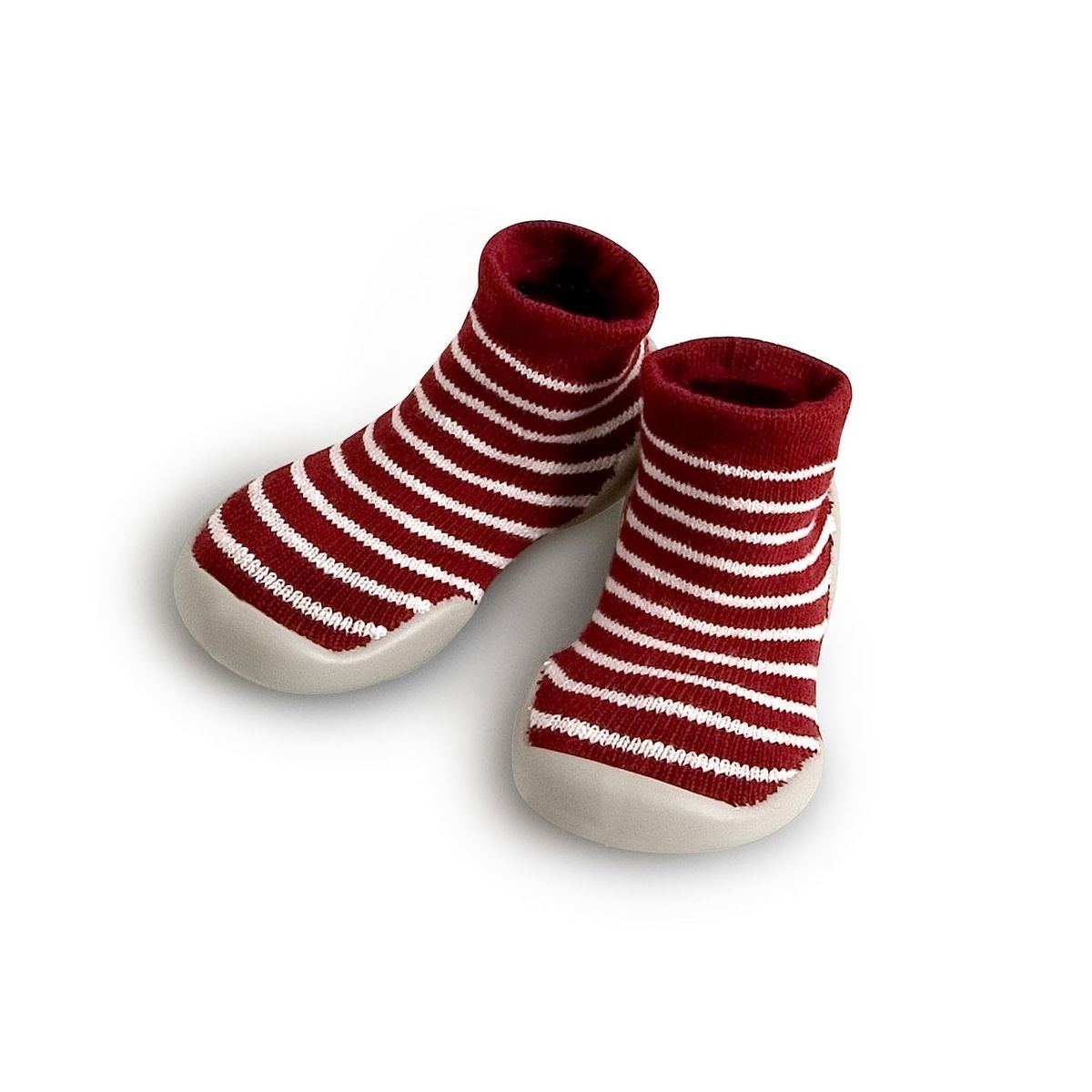 Collégien Slipper Socks Erable stripes marron white  